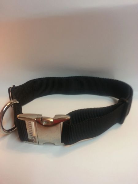1" Adjustable Dog Collar Metal Side Release Buckles Fits 22 to 34.5 Large