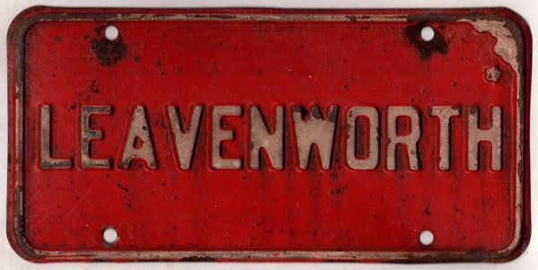 kansas booster license plate leavenworth