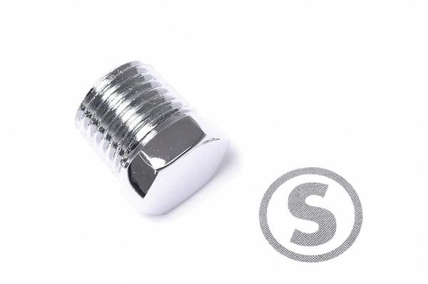 1/4NPT hex head plug - chrome