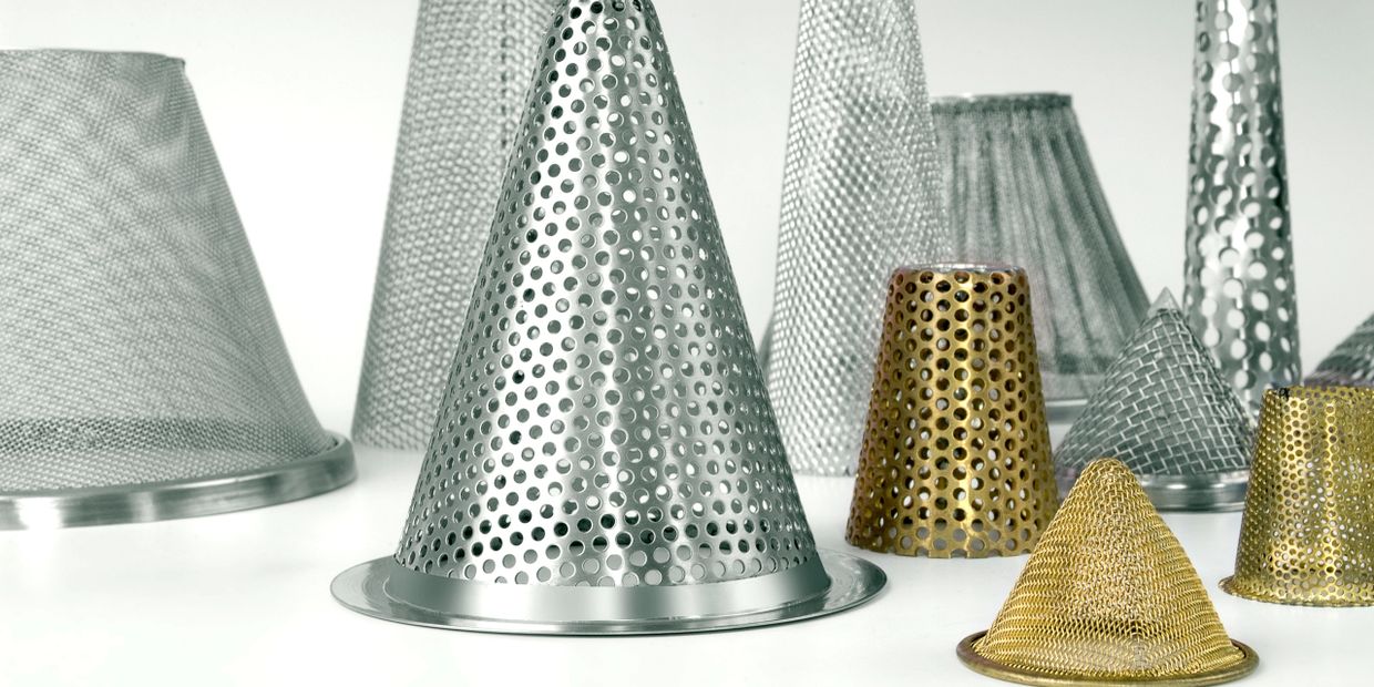 Cone shaped or conical filters manufactured by Air & Liquid Filtration