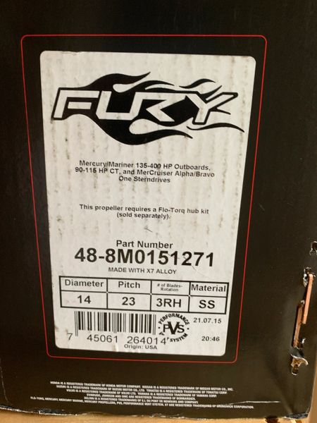 New Mercury Fury 23 pitch 48-8M0151271