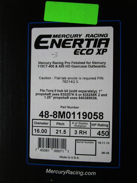 New Mercury Enertia Eco XP 21.5 P RH 48-8M0119058