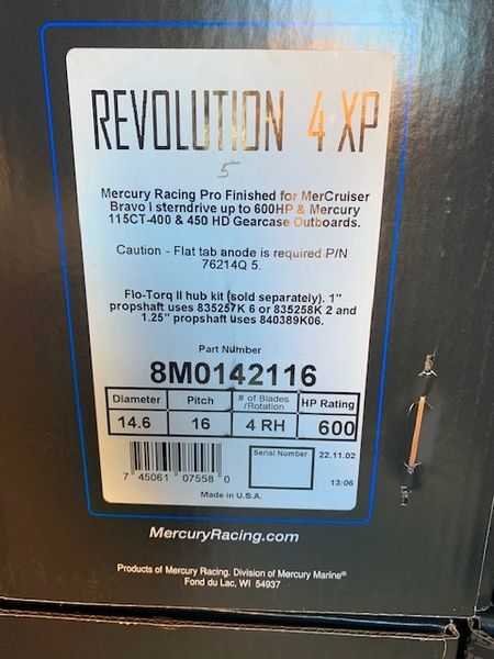 New Mercury Revolution 4 XP 48-8M0142116 16 pitch RH
