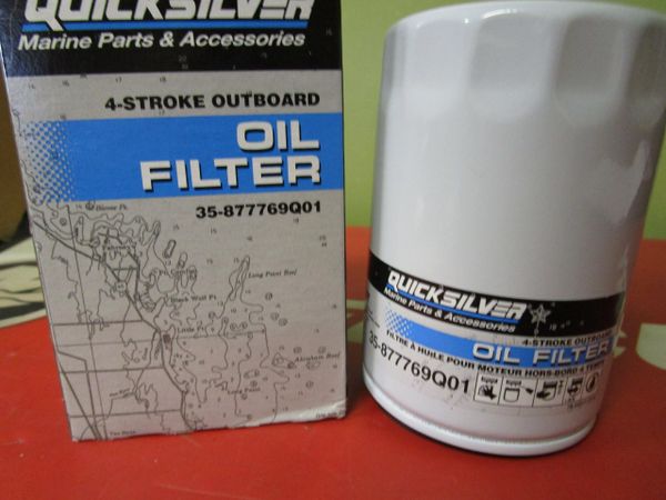 NEW Quicksilver fourstroke outboard oil filter 35-877769Q01