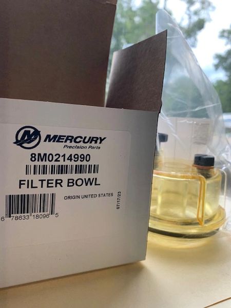 New Mercury Filter Bowl 8M0214990