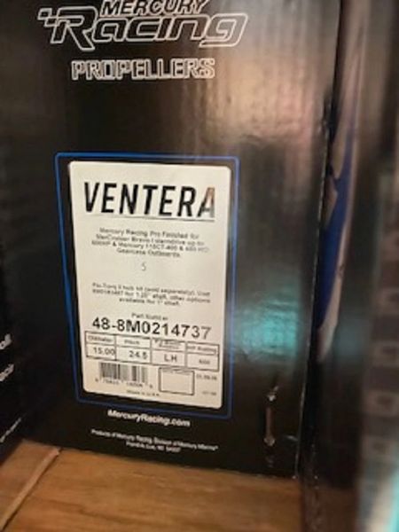 New Mercury Ventera Propeller 48-8M0214737 24.5 pitch LH