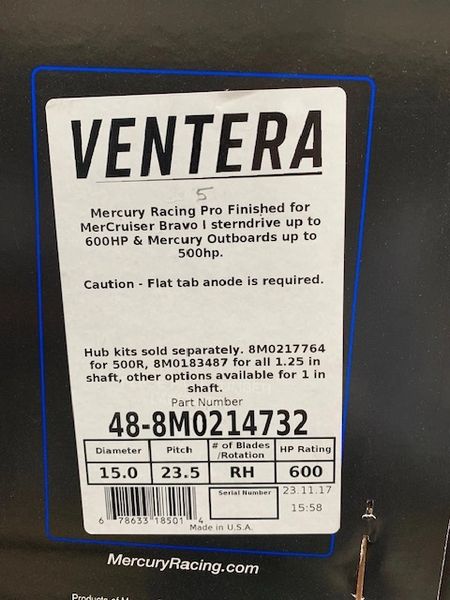 New Mercury Ventera 23.5 pitch RH 48-8M0214732