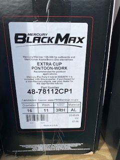 New Mercury Black Max 11 pitch propeller 48-78112CP1
