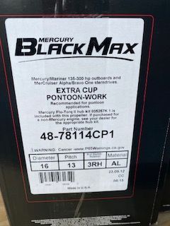 NEW Mercury black max 13 pitch propeller 48-78114CP1