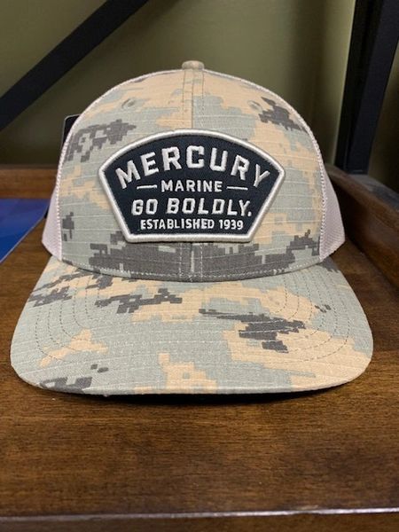 New Mercury Go Boldly trucker camo hat