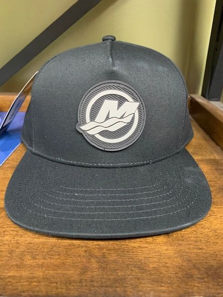New Mercury logo patch hat in black
