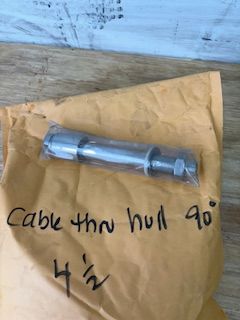 NEW Stainless Marine 90 degree Thru Hull Fittings 4 1/2" Long 05-9888815-00