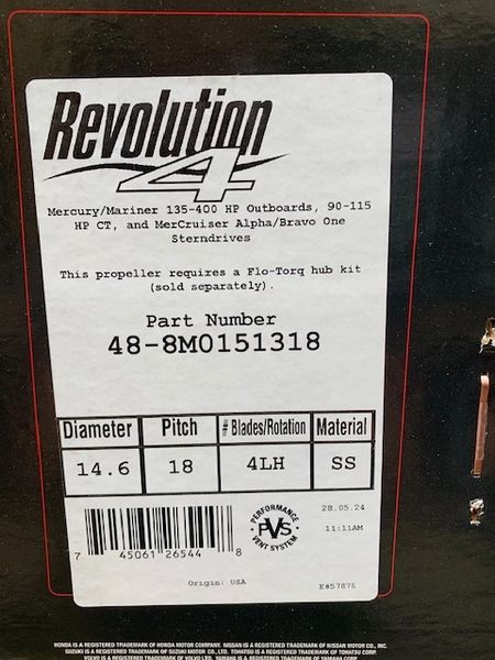 New Mercury Revolution 4 18 pitch LH 48-8M0151318