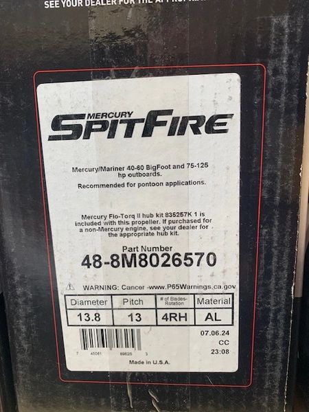 New Mercury 13 pitch Spitfire propeller 48-8M8026570