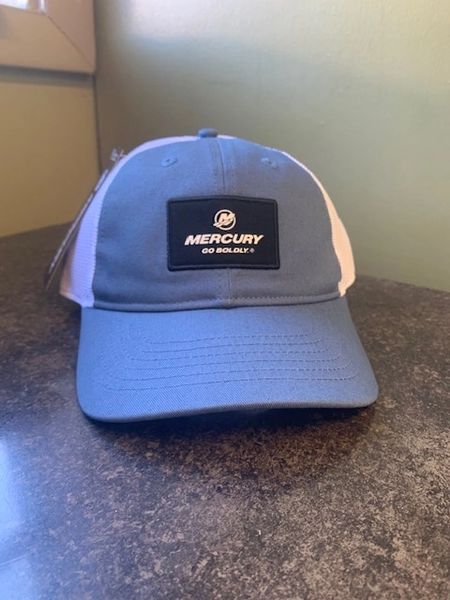 New Mercury go boldly hat in blue