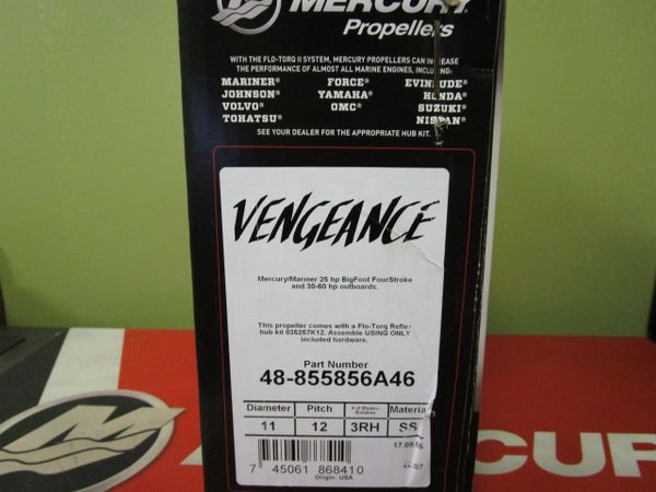 NEW Mercury Vengeance Propeller 48-855856A46
