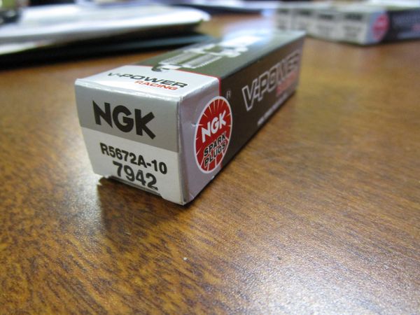 NGK spark plug R5672A10 stock #7942 V-Power Racing