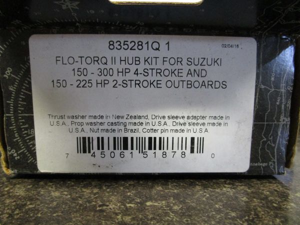 Quicksilver Flo Torq II Hub kit for Suzuki 835281Q1