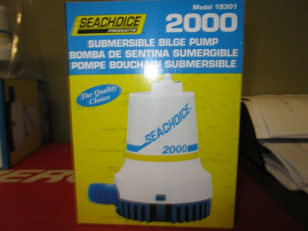bilge pump subermisble by Seachoice 2000 GPH model # 19301