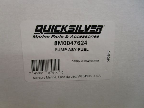 NEW Quicksilver fuel pump assembly 8M0047624