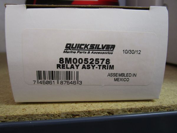 New Quicksilver Trim Relay Assembly 8M0052578