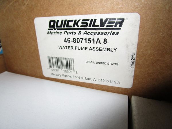 NEW Quicksilver seawater pump assembly 46-807151A8
