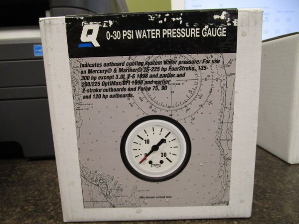 Quicksilver/Mercury 0-30 PSI Water Pressure Gauge Kit 79-895288Q23