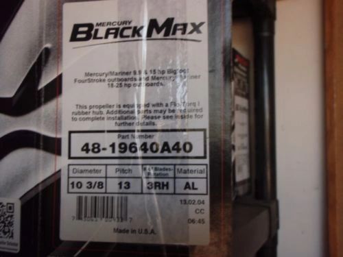 Mercury Black Max propeller 48-19640A40 13 pitch