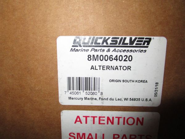 NEW Mercury alternator 8M0064020