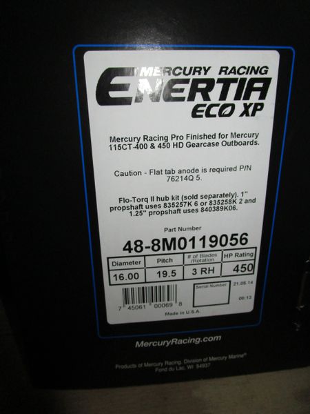 New Mercury Enertia Eco XP 48-8M0119056 19.5 pitch RH