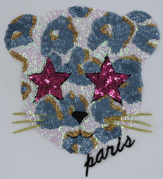 Sequin Patch: Paris Cat