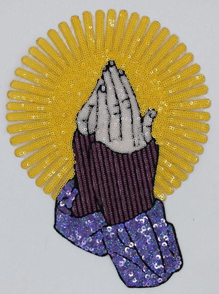 Sequin Patch: Hands in Prayer