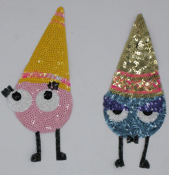 Grumpy and Happy at Parties: Sequin Patches