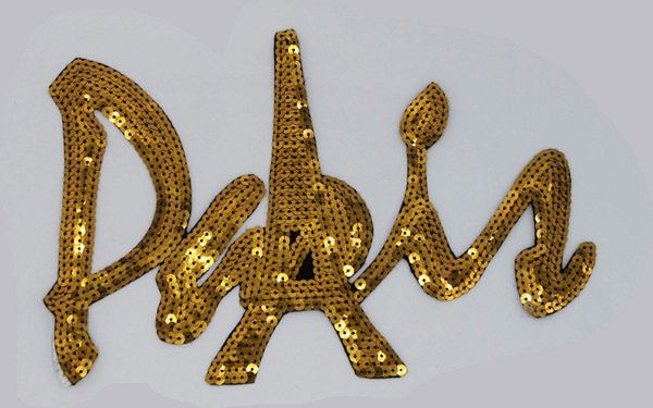 Sequin Patch: Gold"Eiffel" Paris