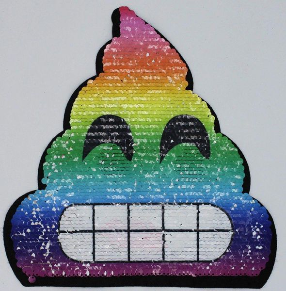 Rainbow Poop: Sequin Patch