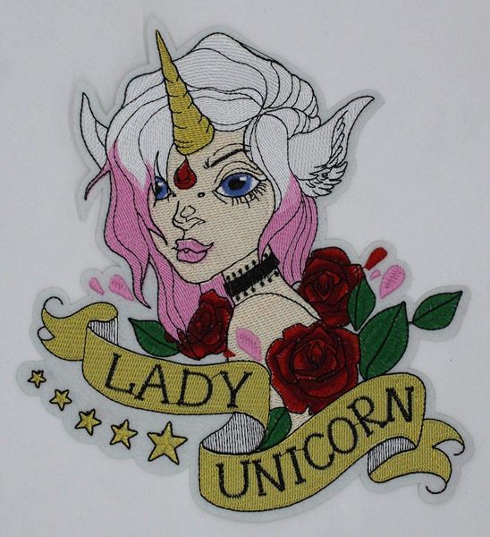 Lady Unicorn: Embroidery Patch