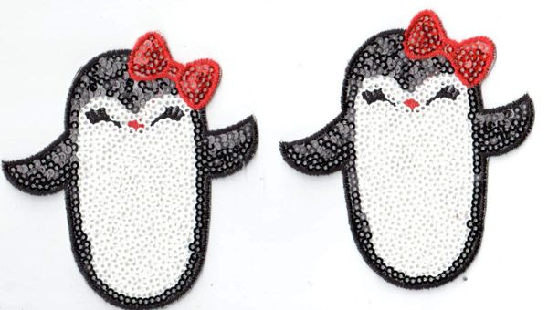 Twin Penguin Sisters: Sequin Patch