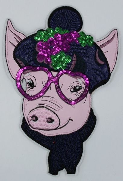 Faux Leather Patch: Aunt Piggy