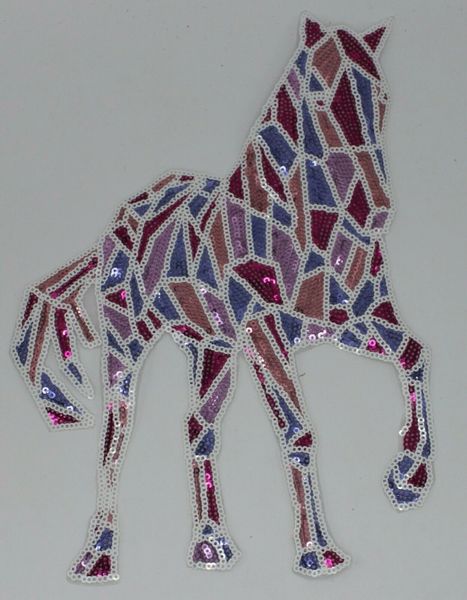 Stained Glass Horse: Sequin Patch