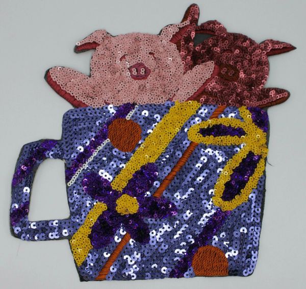 Sequin Patch: Pigs Mug