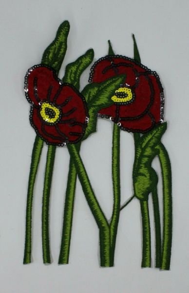 Embroidery Patch: Poppies