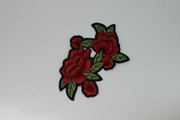 Embroidery Patch: Roses with Leaves