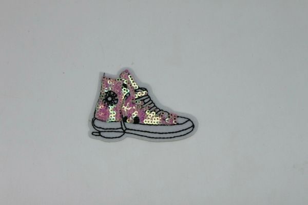 Sequin Patch: Pink Sneaker