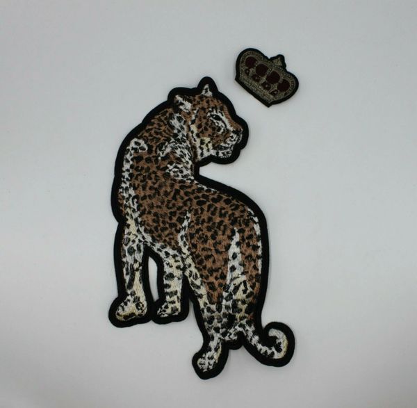 Embroidery Patch: Leopard with Crown