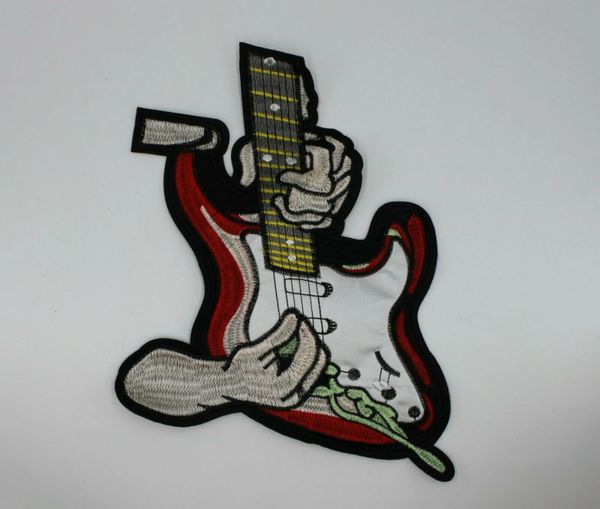 Embroidery Patch: Playing Guitar