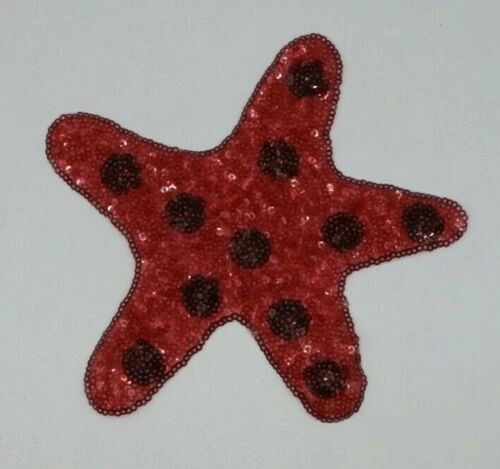 Sequin Patch: Red Starfish