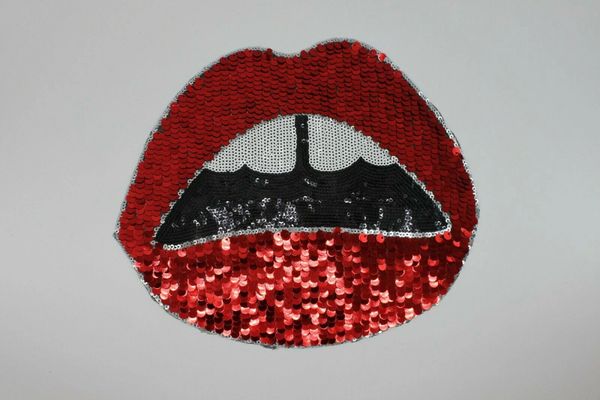 Sequin Patch: Red Lip White Teeth