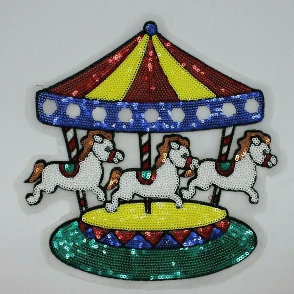 Sequin Patch: Horse Carousel