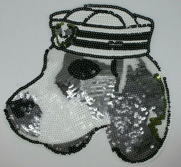 Sequin Patch: Sailor Dog