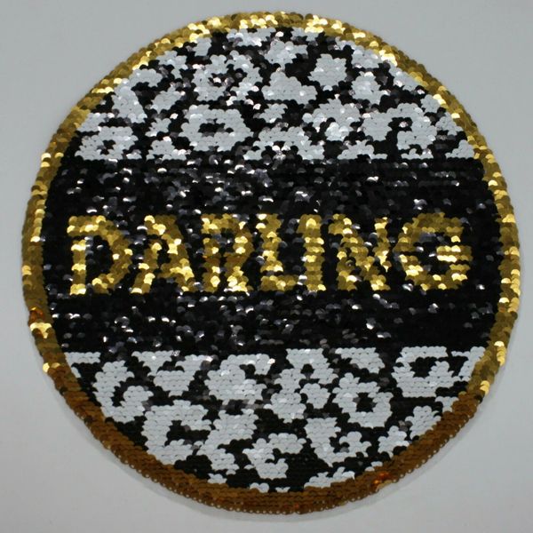 Flippable Sequin Patch: Darling Black and Gold